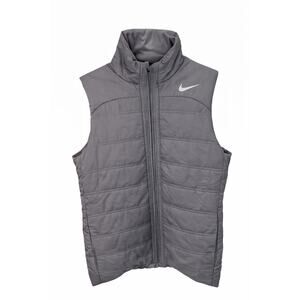 Nike Golf Gray Puffer Vest Mens X-Large Full Zip Lightweight Quilted Jacket